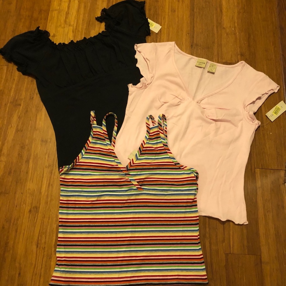 Lot of Junior COPPER KEY Shirts Tops L
